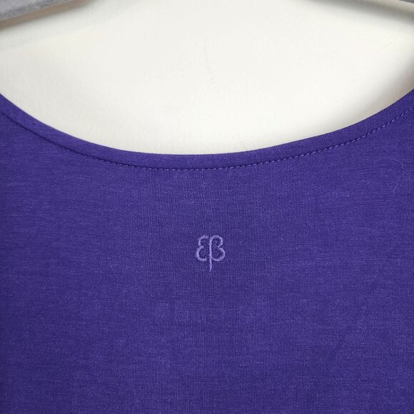 Betabrand Womens 2XL Purple Draped Dress Short Sleeve Soft - Picture 5 of 7